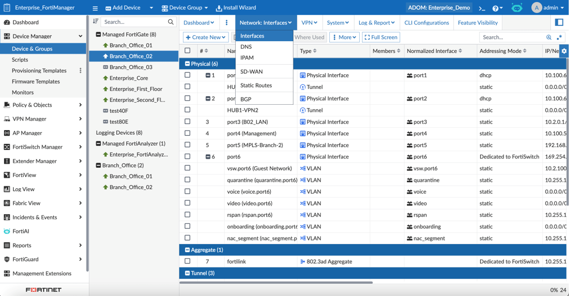 Fortigate 22 FortiManager